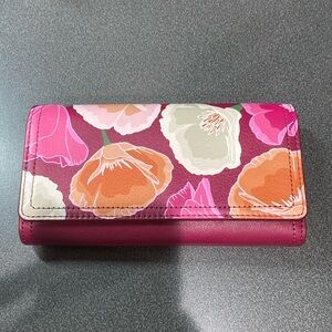 Fossil Women’s Clutch Wallet - Floral and Violet RFID - Stylish and Secure